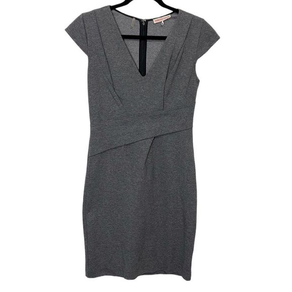 Rebecca Taylor Sheath Dress Gray Angled Waist Detail women’s size 6 - Picture 1 of 6